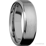 7 mm wide Beveled Titanium band. - Diamonds By Rothschild