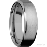 7 mm wide Beveled Titanium band. - Diamonds By Rothschild