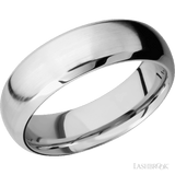 7 mm wide Domed Bevel 14K White Gold band. - Diamonds By Rothschild