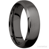 7 mm wide Domed Bevel Tantalum Noir band. - Diamonds By Rothschild
