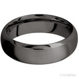 7 mm wide Domed Bevel Tantalum Noir band. - Diamonds By Rothschild