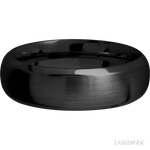 7 mm wide Domed Bevel Zirconium band. - Diamonds By Rothschild