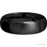 7 mm wide Domed Bevel Zirconium band. - Diamonds By Rothschild
