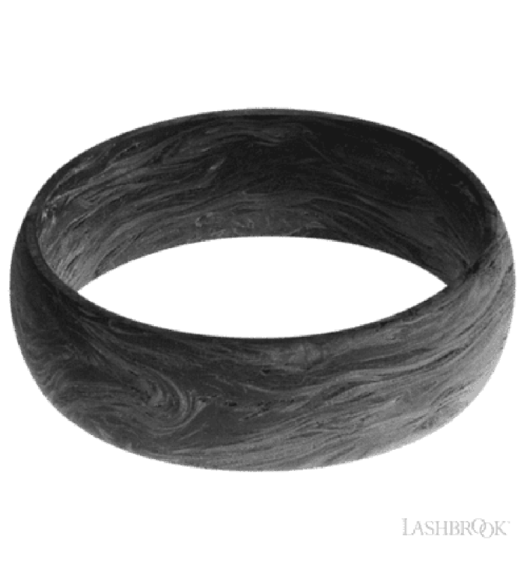 7 mm wide Domed Forged Carbon Fiber band featuring a Whiskey Barrel sleeve. - Diamonds By Rothschild