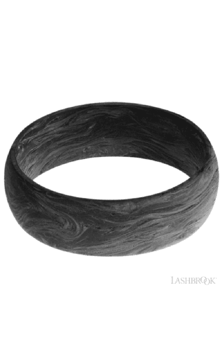 7 mm wide Domed Forged Carbon Fiber band featuring a Whiskey Barrel sleeve. - Diamonds By Rothschild