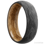 7 mm wide Domed Forged Carbon Fiber band featuring a Whiskey Barrel sleeve. - Diamonds By Rothschild
