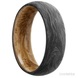 7 mm wide Domed Forged Carbon Fiber band featuring a Whiskey Barrel sleeve. - Diamonds By Rothschild