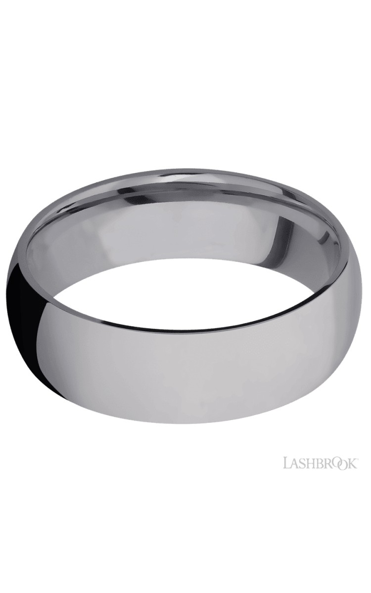 7 mm wide Domed Tantalum band. - Diamonds By Rothschild