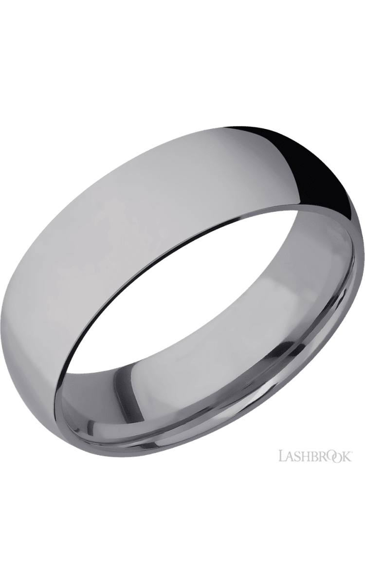 7 mm wide Domed Tantalum band. - Diamonds By Rothschild