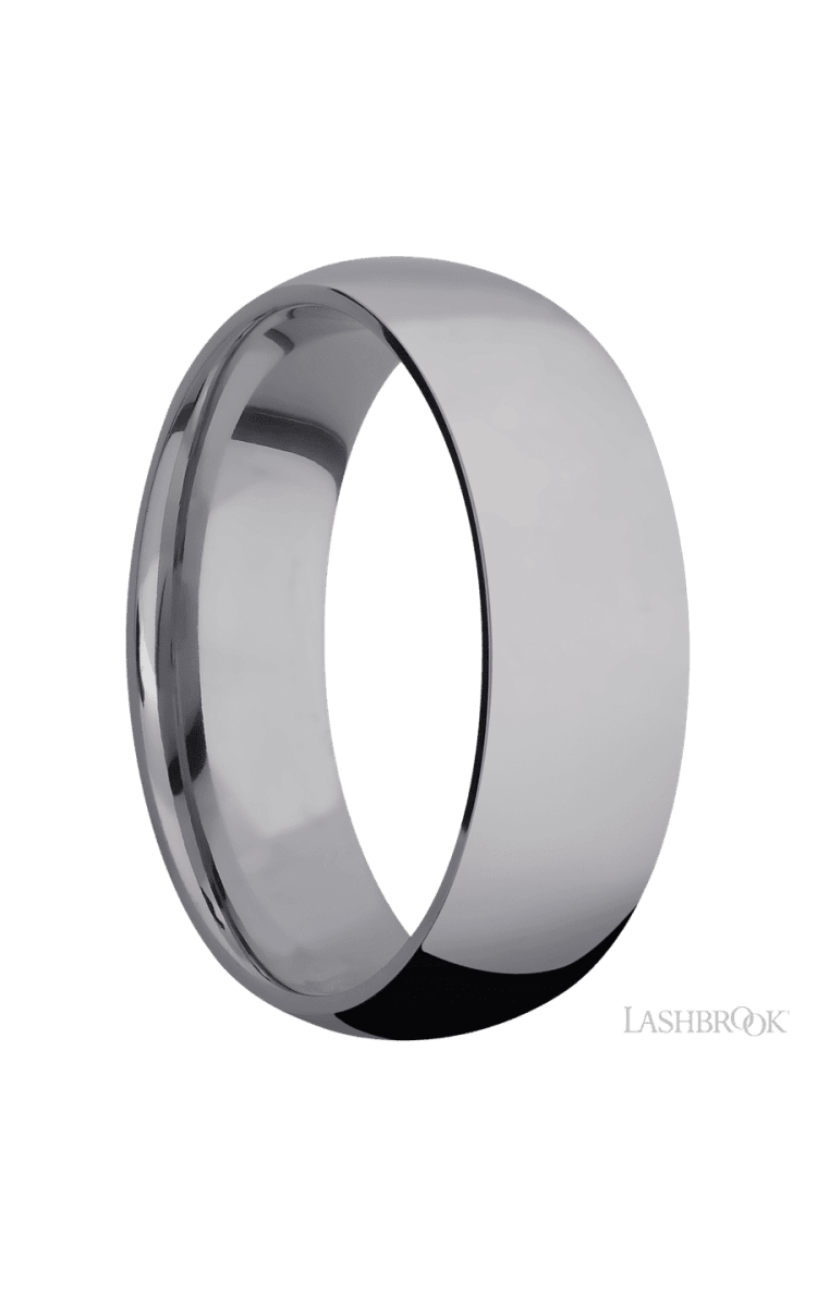 7 mm wide Domed Tantalum band. - Diamonds By Rothschild