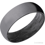 7 mm wide Domed Tantalum band featuring a Forged Carbon Fiber sleeve. - Diamonds By Rothschild