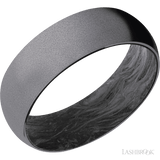 7 mm wide Domed Tantalum band featuring a Forged Carbon Fiber sleeve. - Diamonds By Rothschild