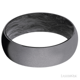 7 mm wide Domed Tantalum band featuring a Forged Carbon Fiber sleeve. - Diamonds By Rothschild