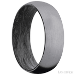 7 mm wide Domed Tantalum band featuring a Forged Carbon Fiber sleeve. - Diamonds By Rothschild