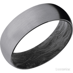 7 mm wide Domed Tantalum band featuring a Forged Carbon Fiber sleeve. - Diamonds By Rothschild