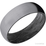 7 mm wide Domed Tantalum band featuring a Forged Carbon Fiber sleeve. - Diamonds By Rothschild