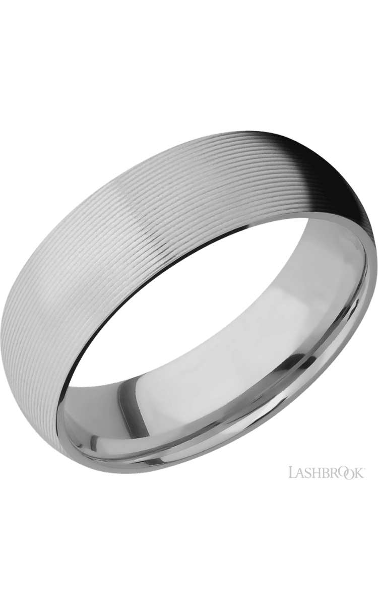 7 mm wide Domed Titanium band. - Diamonds By Rothschild