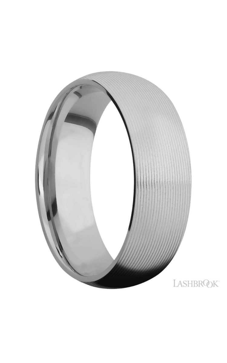 7 mm wide Domed Titanium band. - Diamonds By Rothschild