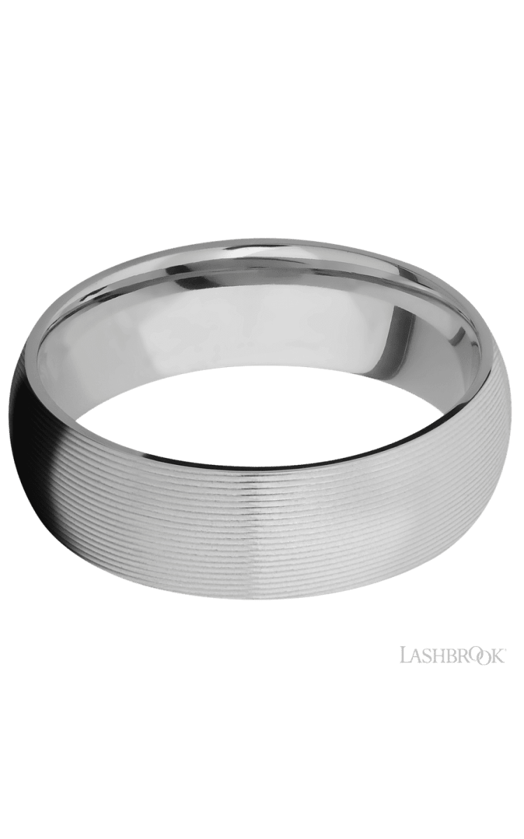 7 mm wide Domed Titanium band. - Diamonds By Rothschild