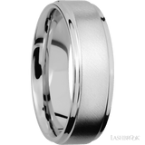 7 mm wide Flat Grooved Edges Cobalt Chrome band. - Diamonds By Rothschild
