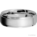 7 mm wide Flat Grooved Edges Cobalt Chrome band. - Diamonds By Rothschild