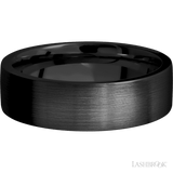 7 mm wide Flat Zirconium band. - Diamonds By Rothschild