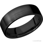 7 mm wide Flat Zirconium band. - Diamonds By Rothschild