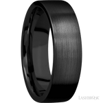 7 mm wide Flat Zirconium band. - Diamonds By Rothschild