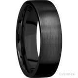 7 mm wide Flat Zirconium band. - Diamonds By Rothschild