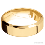 7 mm wide High Bevel 14K Yellow Gold band. - Diamonds By Rothschild