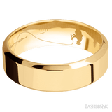 7 mm wide High Bevel 14K Yellow Gold band. - Diamonds By Rothschild