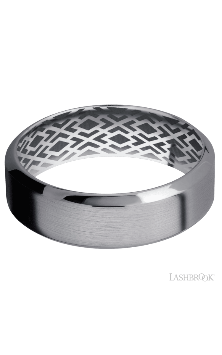 7 mm wide High Bevel Tantalum band. - Diamonds By Rothschild
