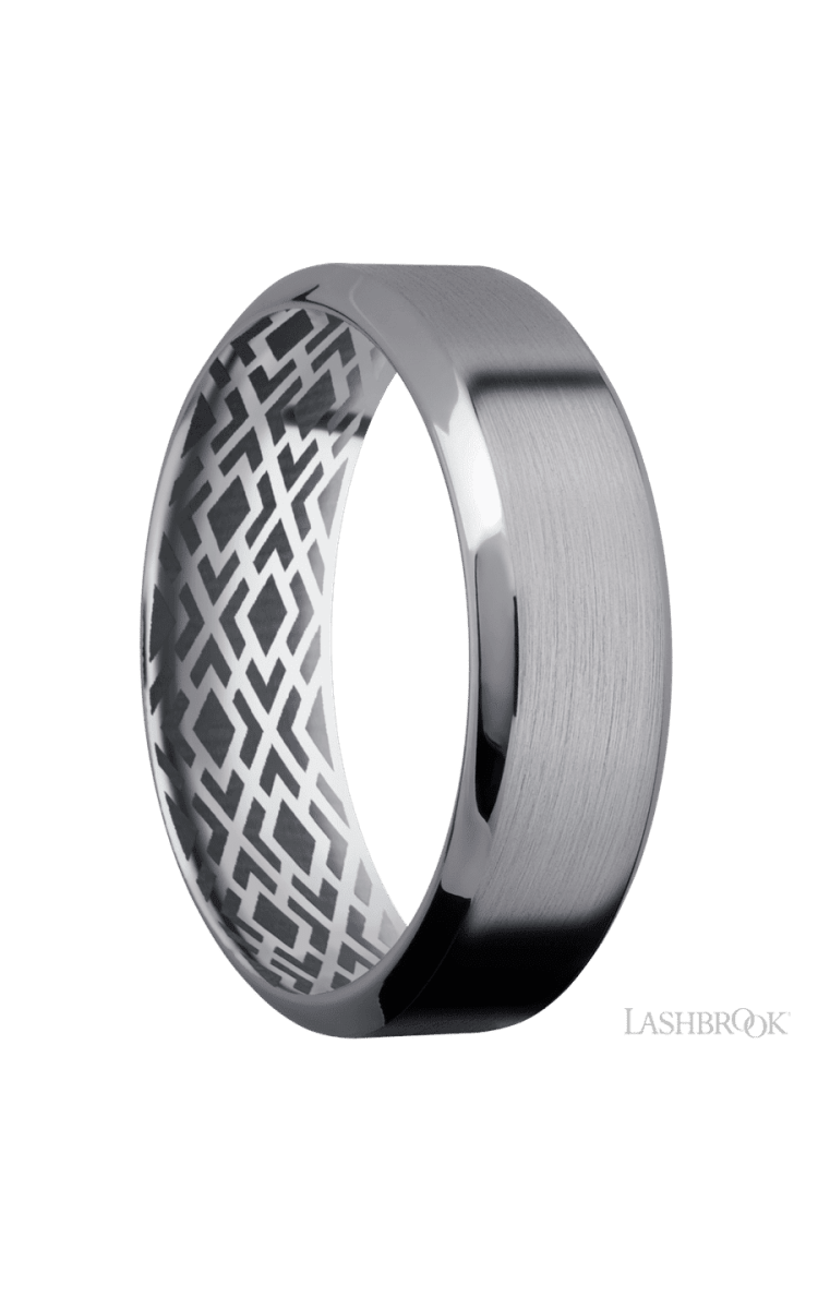7 mm wide High Bevel Tantalum band. - Diamonds By Rothschild