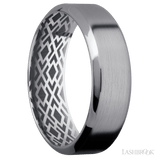 7 mm wide High Bevel Tantalum band. - Diamonds By Rothschild