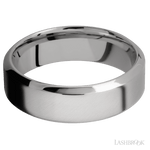7 mm wide High Bevel Titanium band. - Diamonds By Rothschild