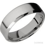 7 mm wide High Bevel Titanium band. - Diamonds By Rothschild