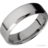 7 mm wide High Bevel Titanium band. - Diamonds By Rothschild