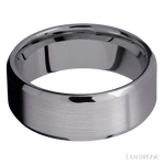 8 mm wide Beveled Tantalum band. - Diamonds By Rothschild