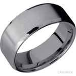 8 mm wide Beveled Tantalum band. - Diamonds By Rothschild