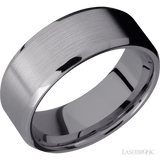 8 mm wide Beveled Tantalum band. - Diamonds By Rothschild