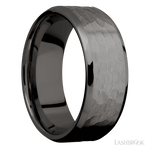 8 mm wide Beveled Tantalum Noir band. - Diamonds By Rothschild
