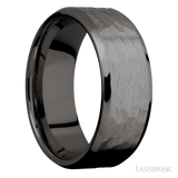 8 mm wide Beveled Tantalum Noir band. - Diamonds By Rothschild