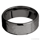 8 mm wide Beveled Tantalum Noir band. - Diamonds By Rothschild