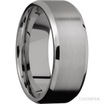 8 mm wide Beveled Titanium band. - Diamonds By Rothschild