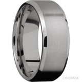 8 mm wide Beveled Titanium band. - Diamonds By Rothschild