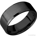8 mm wide Beveled Zirconium band. - Diamonds By Rothschild