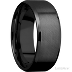 8 mm wide Beveled Zirconium band. - Diamonds By Rothschild