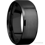 8 mm wide Beveled Zirconium band. - Diamonds By Rothschild