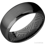 8 mm wide Domed Bevel Zirconium band. - Diamonds By Rothschild