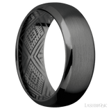 8 mm wide Domed Bevel Zirconium band. - Diamonds By Rothschild
